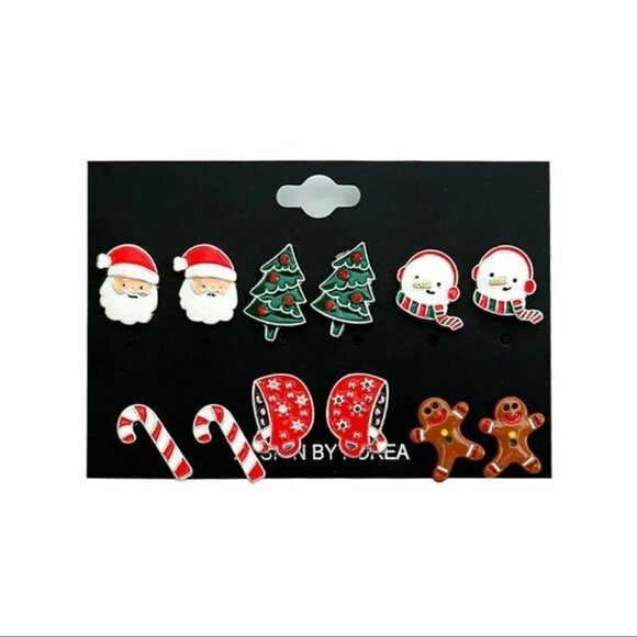 NEW Christmas Holiday Stud Earrings Set Assortment Quirky Fun Festive - Picture 2 of 6